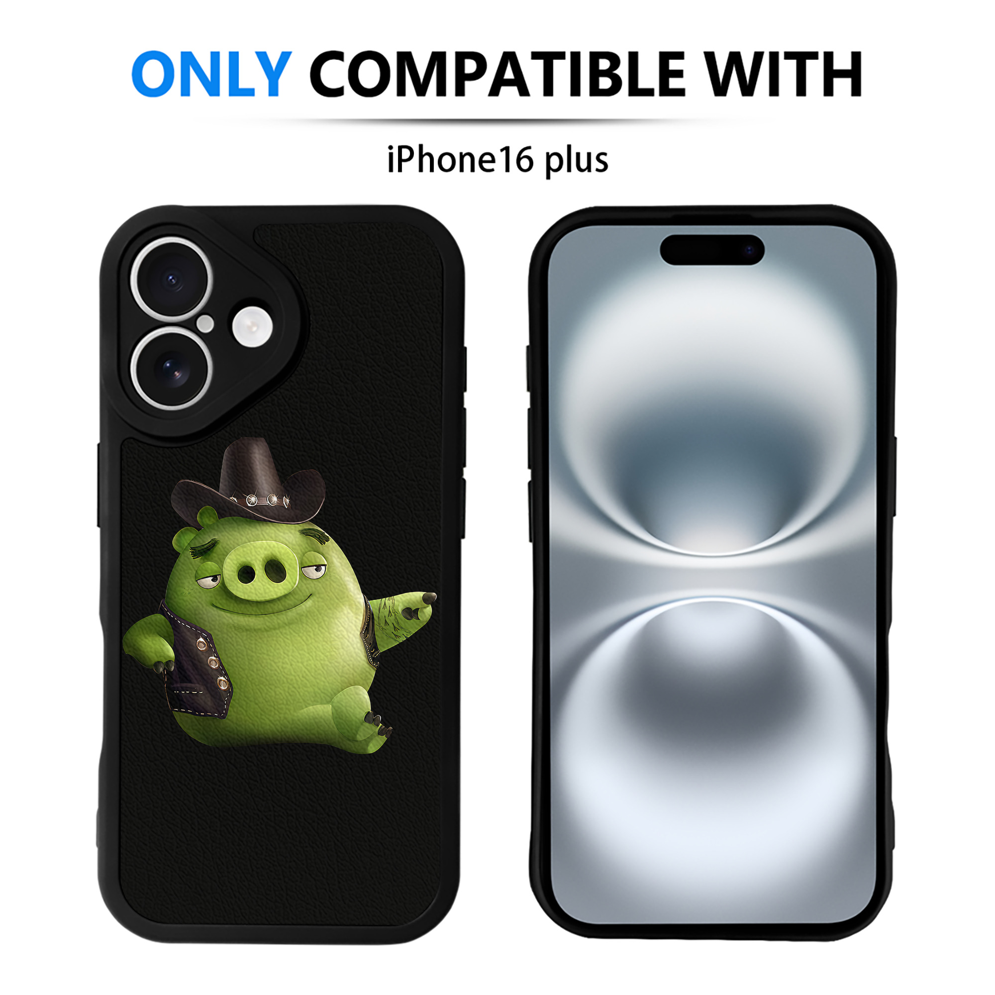 （画像用） Angry Birds アングリーバード 【iPhone 16シリーズ対応】シリコンスマホケース（レザー調） 材質：シリコン
